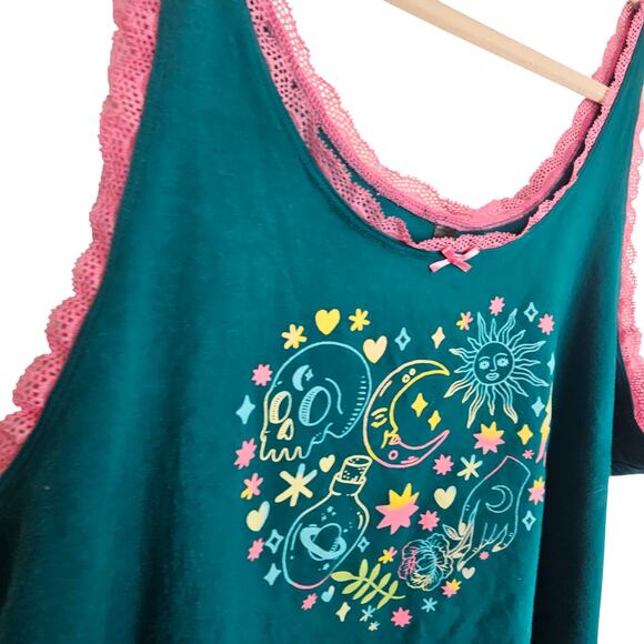 Torrid Sleep Tank Top Sleeveless Pajama Top Moon Print Shirt Women 3X - Picture 4 of 7